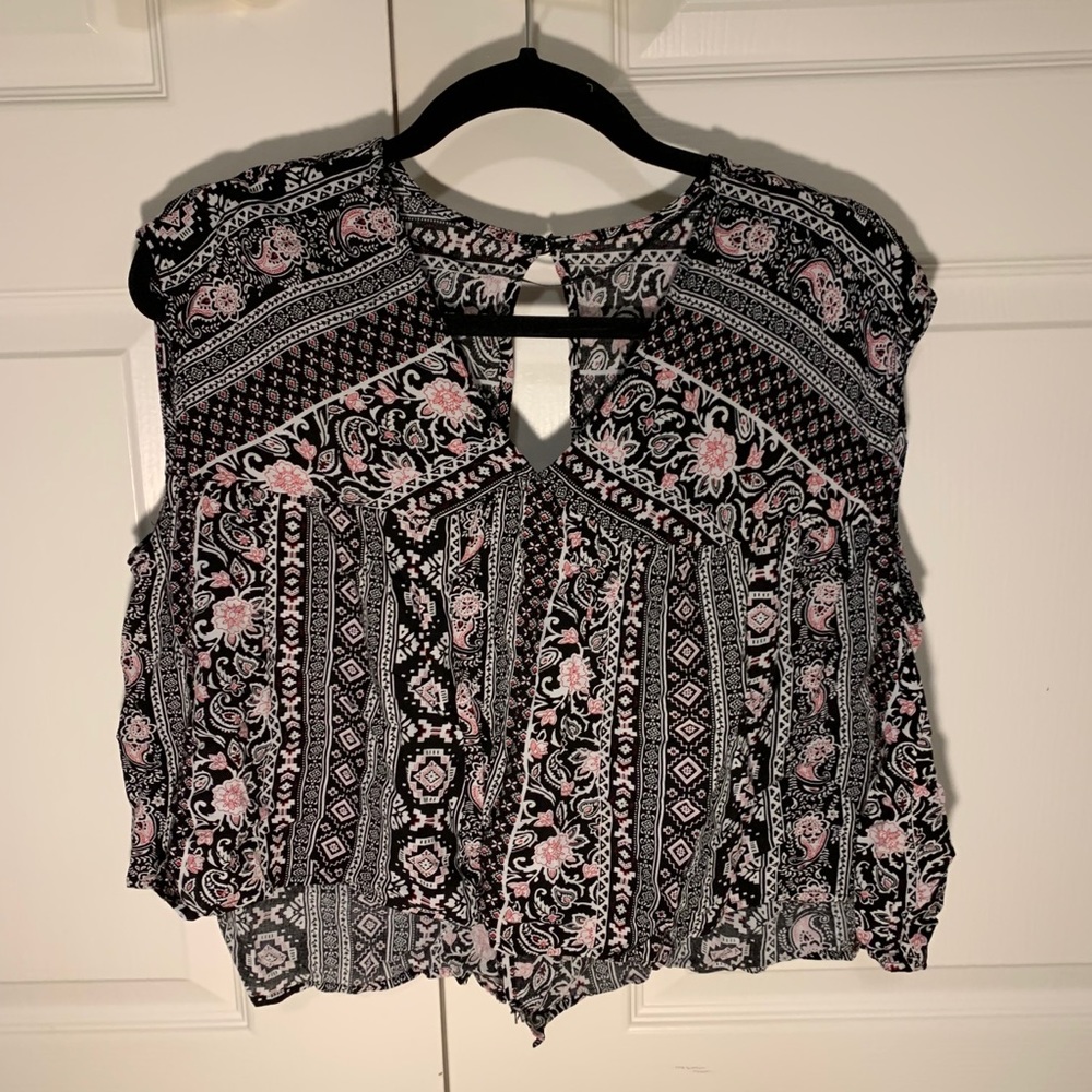 California Moonrise Open Back Aztec top size S